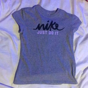 Gray short sleeve Nike just do it size small.